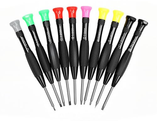Set di 11 mini cacciaviti, set di cacciaviti meccanici di precisione, set di utensili per orologiai, set di cacciaviti, piccoli cacciaviti di precisione, set di viti per orologiai e elettronica