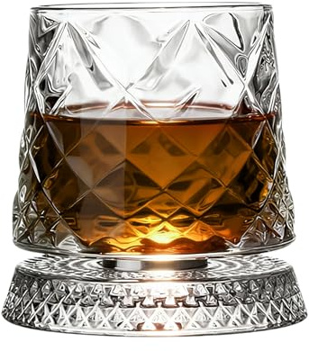 Vasos de whisky giratorios – Juego de copas de licor giratorias, para muestreo de licores premium, recipiente de bebidas de movimiento equilibrado, vajilla de mesa de lujo Artículo | pe