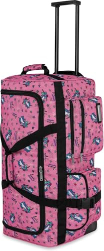 normani Reisetrolley 80 L Reisetasche mit Rollen und großem Hauptfach Weichgepäck Trolleytasche - Rolltasche für Reisen, Arbeit oder Freizeit Einhorn 80 Liter