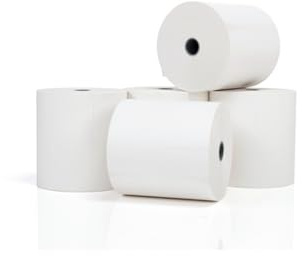 Veit 50 Stk. EC Thermorollen unbedruckt 80mm x 80m x 12mm [ØRolle 78mm] phenolfrei Drucker schonend 55g/m²
