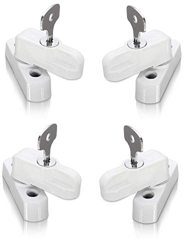 XFORT® 4 Pack Door Jammer and Window Locks for uPVC Doors & Windows - French Doors Security Lock - Locking Sash Jammers - A Quick Low-Cost Home Security Solution