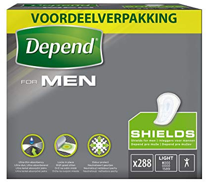 Depend For Men Shields Verband voor incontinentie en urineverlies - 24 stuks - voor mannen