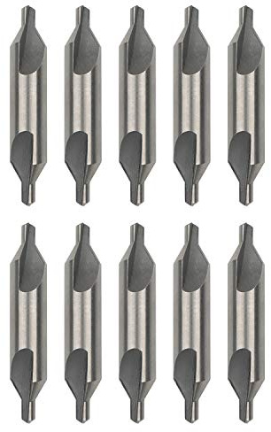Pxyelec HSS Kombinierte Zentrierbohrer Senker 60 Grad Winkel Bit Set Werkzeug 4,0 mm x 10 mm, 10 Stück