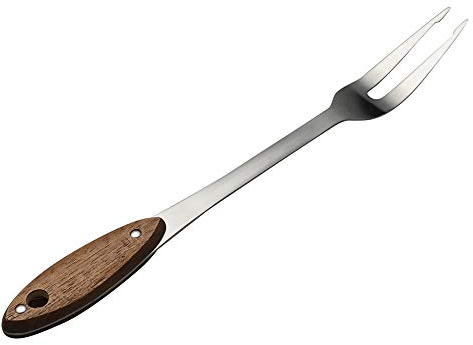 Rinboat 1 Piece Stainless Steel Meat Serving Fork, Carving Fork, Wooden Handle, F