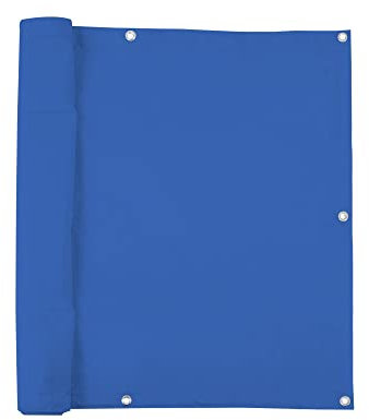 jarolift Brise Vue pour Balcon, Revêtement et Pare Vue de Balcon, Protection Contre Le Vent et Le Soleil, Étanche Á l'eau, 600 x 90 cm, (24 Oeillets) Bleu Azur