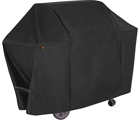 MODERN LEISURE 2976 Chalet 4 Burner Grill Cover (58 L x 25 D x 44.5 H inches) Water-Resistant, Small, Black