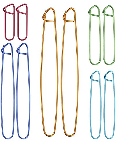 BESPORTBLE 10 Pcs Yarn Stitch Holders Assorted Crochet Stick Holders Knit Pins Stitch Markers for Crochet Weaving Knitting (Random Color)