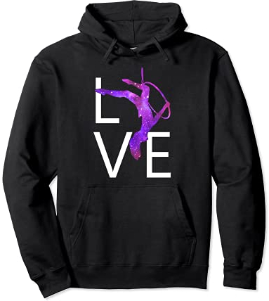Aerial Hoop Aerial Hoop Aerialist Lyra Purple Love Pullover Hoodie
