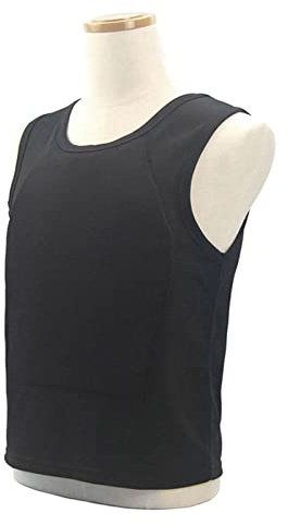 Kugelsichere Weste IIIA Level Verdeckbare taktische Schutzkleidung, weiches Anti-Kugel-T-Shirt Arbeitskleidung für den persönlichen Sicherheitsschutz