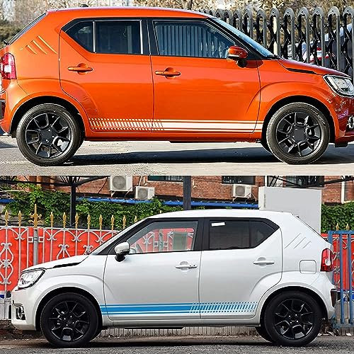 Auto Seitenschweller Aufkleber für Suzuki Ignis,Auto Seitenstreifen Rock Dekor Aufkleber Karosserie Tür Aufkleber Außen Zubehör,C-Blue
