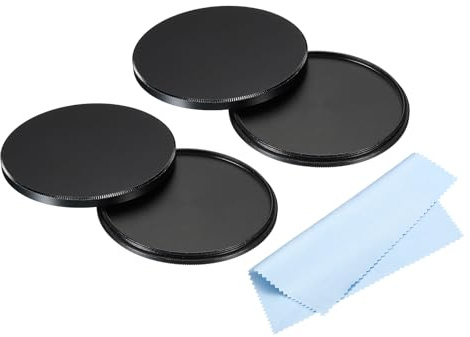 PATIKIL 67mm Lens Cap, 2pcs Camera Lens Cap Cover Universal Lens Filter Stack Cap Front Metal Protective Case Cover with Cleaning Cloth for Photography Camera Filter