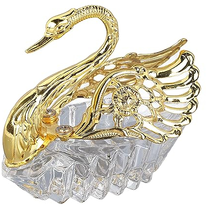 HERCHR Swan Zuckerdose, Gold, Gewürzdosen, Glas, Zuckerdose, Salztopf, Pfeffer, Vorratsdose, Gewürztopf, Spender Für Arbeitsplatte