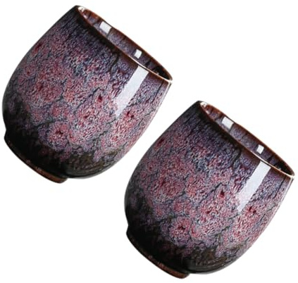 LIFKOME Tasses à Thé Kung Fu Surface Lisse et Bords Ronds en Céramique Lot de 2 150 Ml Dégustation à Domicile