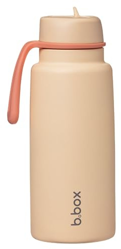 b.box Isolierte Flip-Top Wasser und Trinkflasche 1 L | Trinkflasche Edelstahl, Dreiwandig | Hält Getränke bis zu 46 Stunden Kalt | 1 L