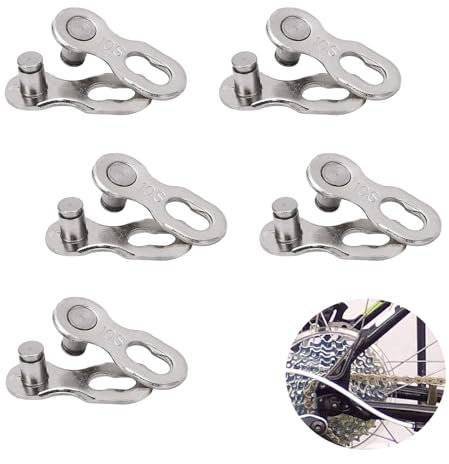 5 Paar Kettenschloss 10fach, Bike Chain, Kettenglied, Fahrradkettenglied, Fahrrad Missing Link, Für 10 Geschwindigkeitskette Fahrrad Ersatzteile (10 Speed)