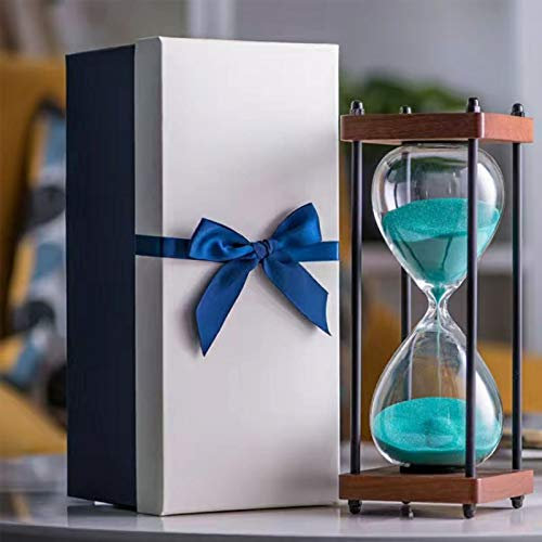 Sanduhr, Sanduhr, 30 Minuten, Glas-Sanduhr, Sanduhr, Basteln, Glasdekoration for Zuhause, Arbeitszimmer, Büro, kreatives Geschenk, Regalo Di Natale(Green)