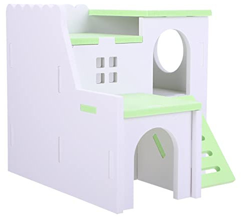 POPETPOP Maison pour Hamster Bois Abri De Couchage Cabane De Jeu pour Petits Animaux Nid Naturel Et Sûr Maison Animaux De Compagnie
