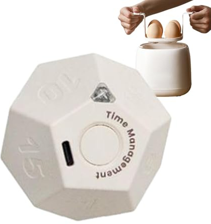 Timer Desk Cube - Temporizador de Enfoque y productividad de 12 Lados, Herramienta de gestión del Tiempo para el Trabajo y el Estudio | Recordatorio de Auto-disciplina para Estudiantes, refue