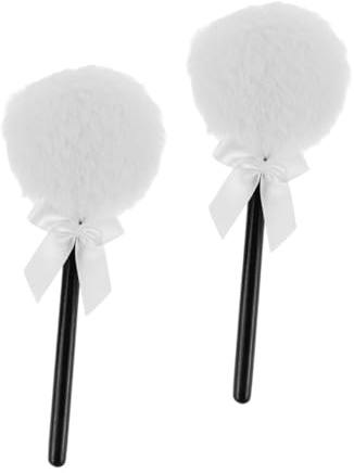 SAFIGLE 2stücke Puderquaste Zum Aufstäuben Weiche Puderquaste Für Gesicht Und Körper Flauschige Kosmetikquaste Mit Griff Make-up-quaste Für Grundierung Und Puder Runde Für Sanftes