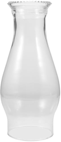 CLISPEED Glas Lampenschirm Öllampe Vintage Petroleumlampen Schornstein Innenbereich Ersatzglas Lampenabdeckung