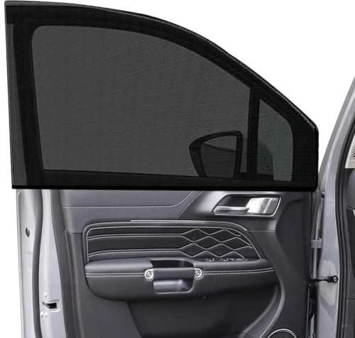 BAUCH Pare Soleil Voiture Bébé 4 écrans anti-moustiques et anti-soleil pour voiture (universels pour vitres avant et arrière, adaptés au protection contre les insectes et le soleil dans la voiture)