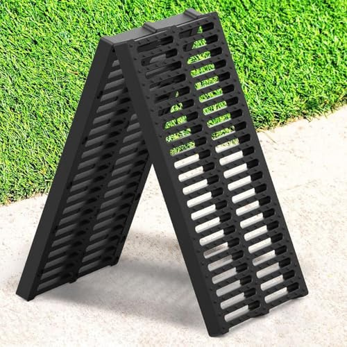 Copertura rettangolare per drenaggio esterno, soluzione durevole per sistema di grondaia per patio, giardino, terrazza e vialetto