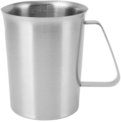 Stainless Steel Milk Frothing Pitcher, With Handle, Measuring Cup With Scale for Home Office