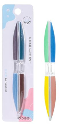 Lime à ongles 6 faces et polissoir, outil multifonction pour façonner et polir les ongles, outil de soins pour femme