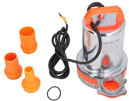 KIMISS Tauchpumpe für Pool und Teich – DC 24 V, 260 W, Hochwasserpumpe mit 1–2 Zoll Auslassanschlüssen, Aquakultur und Gartenarbeit