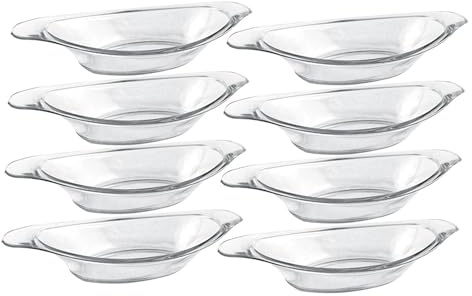 Sharplace Lot de 8 Bols à Banana Split, Plats de Service Polyvalents pour Gâteaux, Puddings et Fruits.