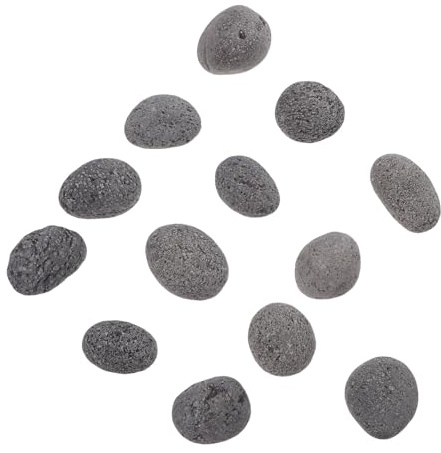 TIDTALEO Rocce Laviche Naturali per Braciere e Caminetti a Gas 1 Sacco di Pietre Decorative Riutilizzabili per Giardino e Barbecue