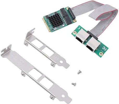 Generic Adaptador Mini PCIe Gigabit Ethernet Tarjeta de Red Confiable para PC Industriales Plug and Play para Usuarios de Computadoras de Escritorio