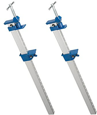 Dapetz ® 2 X Aluminium Sash Clamp 600mm Steel Sash Clamps Cramps Quick Slide Wood Clamp Adjustable Medium Duty Bar Clamps with Ergonomic Grip Handle