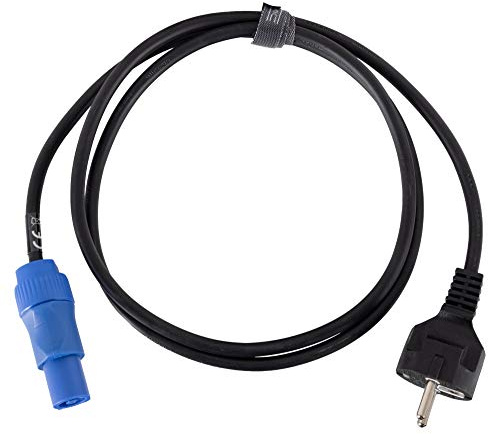 Pronomic Stage EUPP-1.5 Netzkabel Schuko/Powercon-kompatibel 1, 5m | Kabel zur Stromversorgung, Für Aktiv-Lautsprecher und Scheinwerfer, Schuko-Stecker ? Powercon-kompatibler Stecker, Länge: 1