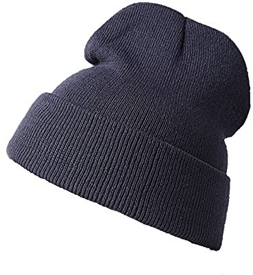 WQZYY&ASDCD Mütze Beanie Hut Strickmütze Warme Mütze Unisex Outdoor Langlebig Komfortabel Mode Herren Damen Schwarze Beanie Mütze Mützen Für Damen Dunkelgrau