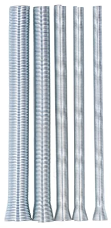 Ensemble de Cintreuses de Tubes à Ressort 5/8in 1/2in 3/8in 5/16in 1/4in-5 In 1 Ensemble de Cintreuses de Tubes pour Tubes en Cuivre, Aluminium et Acier à Paroi Mince Lot de 5