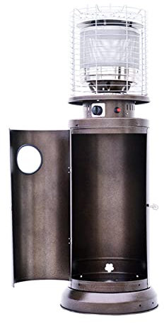 Chauffage De Terrasse Moderne 11KW, Chauffage Au Gaz Extérieur en Acier Inoxydable, Chauffage Au Propane Liquide Au Sol, pour Commerce/Maison