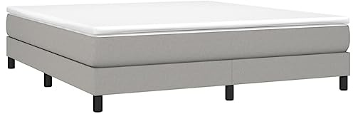 vidaXL Boxspringbettgestell Hellgrau 160x200 cm Stoff