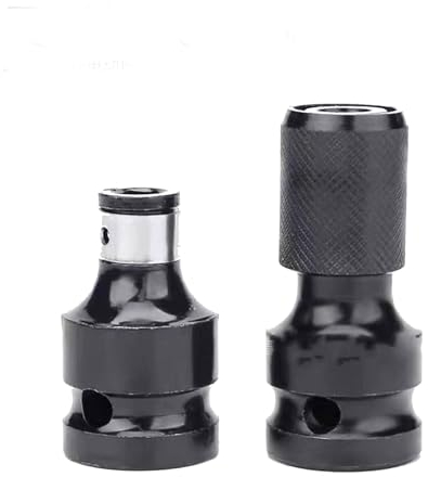 BigCheer 2 Pièces Adaptateur de Douille Hexagonale Carrée 1/2 pouce 1/4 pouce, adaptateurs de douille à tige hexagonale pour les Conversions à Cliquet Jeu D'adaptateurs clé Dynamométrique