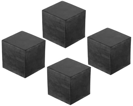 PATIKIL Tampons en Caoutchouc Anti-Vibrations, 4 Pièces, Tapis d'Isolation Des Vibrations Carrés 1,97 x 1,97 x 2 pour Climatisation HVAC, Lave-Linge, Sèche-Linge, Noir