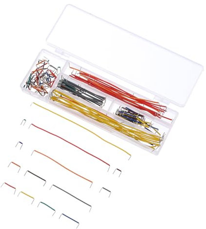 QUARKZMAN 140stk Leiterplatte Steckbrücke Draht Kabel Kit Lötfreie Flexible Leiterplatte Verbindungs Leitung mit Box