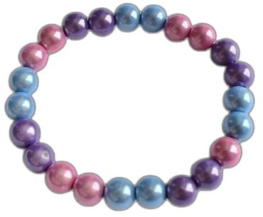 WDZDS 2 Stück 19 cm reflektierende 8 mm magische Perlen-Armbänder, Dehnbare elastische Harzperlen, Modeschmuck für Frauen, Mädchen