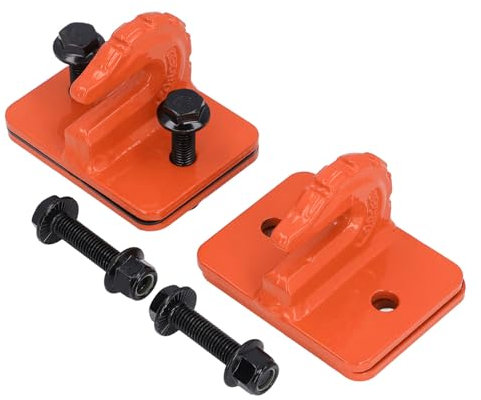 Ensemble de Crochets D'appui pour Godet de Tracteur 3/8 Pouces en Acier allié de qualité 70 7 500 Lb, Revêtement en Poudre zingué pour RV UTV avec Chaînes, Sangles de Treuil