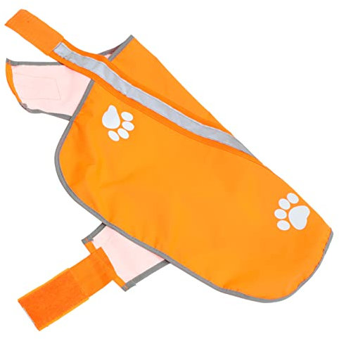 TOBBOMEY Hundeweste Reflective Vest Für Hunde Fluoreszierende Hochsichtbare Sicherheitsweste Aus Wasserdichtem Oxford Einstellbare Für Outdoor-aktivitäten Und