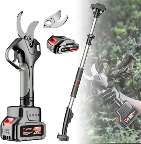 Elektrische Baumschere Akku Astschere 21V Akkus mit 1500mAh Akku und Ladegerät, Elektrische Gartenschere SK5, Max 45mm Schnittdurchmesser Professionelle Astschere Akku(1 Batteria,1 blade)