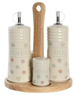 ACEITERA VINAGRERA SET 4 GRES 18X15X22 TOPITOS