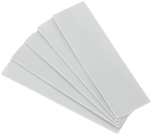 QUARKZMAN 100 Pezzi Spessori in Plastica 100 x 28 x 1 mm Distanziatori Piastrelle Cunei Piastre Piastre Compensazione Blocco Spessore Mobili Vetro per Finestra, Grigio