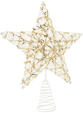 VALICLUD Weihnachtlicher Baumstern Goldene Christbaumspitze Für Festliche Dekoration Langlebig Für Weihnachtsfeiern Und Tannenbaum-schmuck