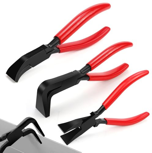 LPZMPZ Set di 3 pinze piegate per lamiera, 0-45-90 gradi, pinze mini per lamiera, larghezza 22 mm, strumenti per copertura e piegatura di lamiere