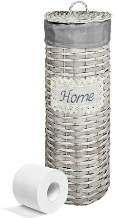 Portarotolo Carta Igienica Da Terra Con Coperchio Portacarta Struttura Robusta In Metallo In Vimini Intrecciato Fino a 4 Rotoli Con Rivestimento Elegante Design Moderno Accessori Bagno - Home